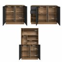 Ver imagem 4 de Conjunto Escritório Office 3 Peças, Armário Alto 2 Portas, Nichos e Armário Baixo 4 Portas, 2