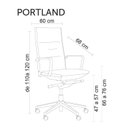 Ver imagem 2 de Cadeira de Escritório Moderna Pistão C4 até 200kg Portland Rivatti