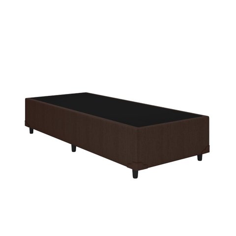 Cama Box Base Solteiro Marrom Colchao Fit D45 Espuma 88x188 - Ortobom