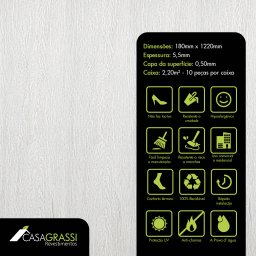 Piso Vinílico em Régua Olimpo Casa Grassi 5,2mmx18x122cm (M²) - 2