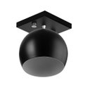 Ver imagem 1 de Lustre Plafon Bola 15 cm Quadrada Preto
