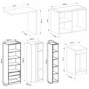 Ver mais imagens de Quarto Completo Solteiro com Escrivaninha 6 Portas 2 Gavetas Modulado Elegance - Móveis Castro