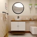 Ver imagem 1 de Gabinete para Banheiro 2 Portas 3 Prateleiras 80cm Nórdic 