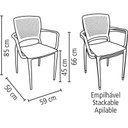 Ver imagem 1 de Cadeira Plastica Monobloco com Bracos Safira Marron
