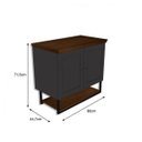 Ver imagem 4 de Gabinete para Banheiro 2 Portas 3 Prateleiras 80cm Nórdic 