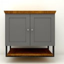 Ver imagem 3 de Gabinete para Banheiro 2 Portas 3 Prateleiras 80cm Nórdic 