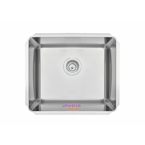 Cuba Profissional de embutir Tramontina Dritta Pro em Aço Inox com Acabamento Scotch Brite 50x40 cm 