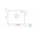 Ver imagem 3 de Cuba Profissional de embutir Tramontina Dritta Pro em Aço Inox com Acabamento Scotch Brite 50x40 cm