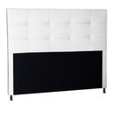 Ver imagem 1 de Cabeceira Roma Casal Estofada 140cm Corino Branco