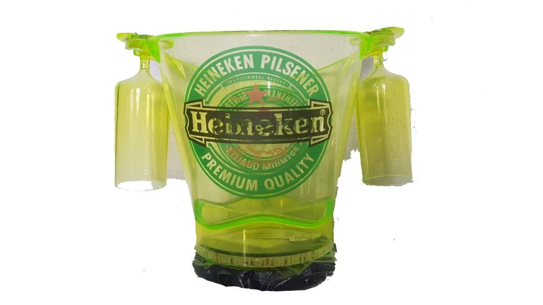 Balde de Gelo 2 taças Led Heineken Beer 4,5L - 1