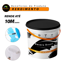 Massa Acrílica para Nivelamento Versátil Decora Brasil - 3.6l - 5