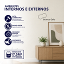 Ver imagem 2 de Tinta Acrílica Standard Fosco 900ml Cor Branco Gelo Antimofo Baixo Odor Durín