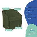 Ver imagem 6 de Poltrona Decorativa para Sala de Estar e Recepção Linho Luiza Prime