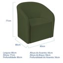 Ver imagem 3 de Poltrona Decorativa para Sala de Estar e Recepção Linho Luiza Prime