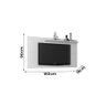 Painel Riho para TV até 50 Polegadas com 1 Prateleira Off White - 5