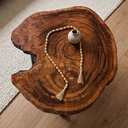 Ver imagem 7 de Mesa de Centro Bolacha Madeira Maciça Rústica Angico Pés Ferro 88x75cm