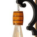 Ver imagem 6 de Soquete Barril para Lustre Roda de Carroça - Madeira - Decoração E27 - Cerejeira + Lâmpada