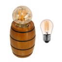 Ver imagem 1 de Soquete Barril para Lustre Roda de Carroça - Madeira - Decoração E27 - Cerejeira + Lâmpada
