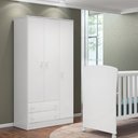 Ver imagem 2 de Guarda Roupa 3 Portas 2 Gavetas Doce Sonho Roupeiro Branco