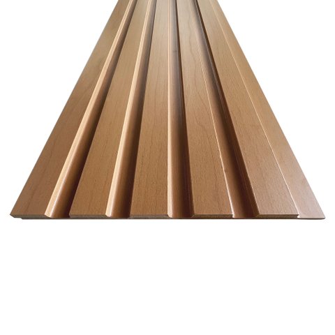 Painel Ripado Compacto 01 Unid. 90x25cm Larg. Talatto Painéis Amêndoa