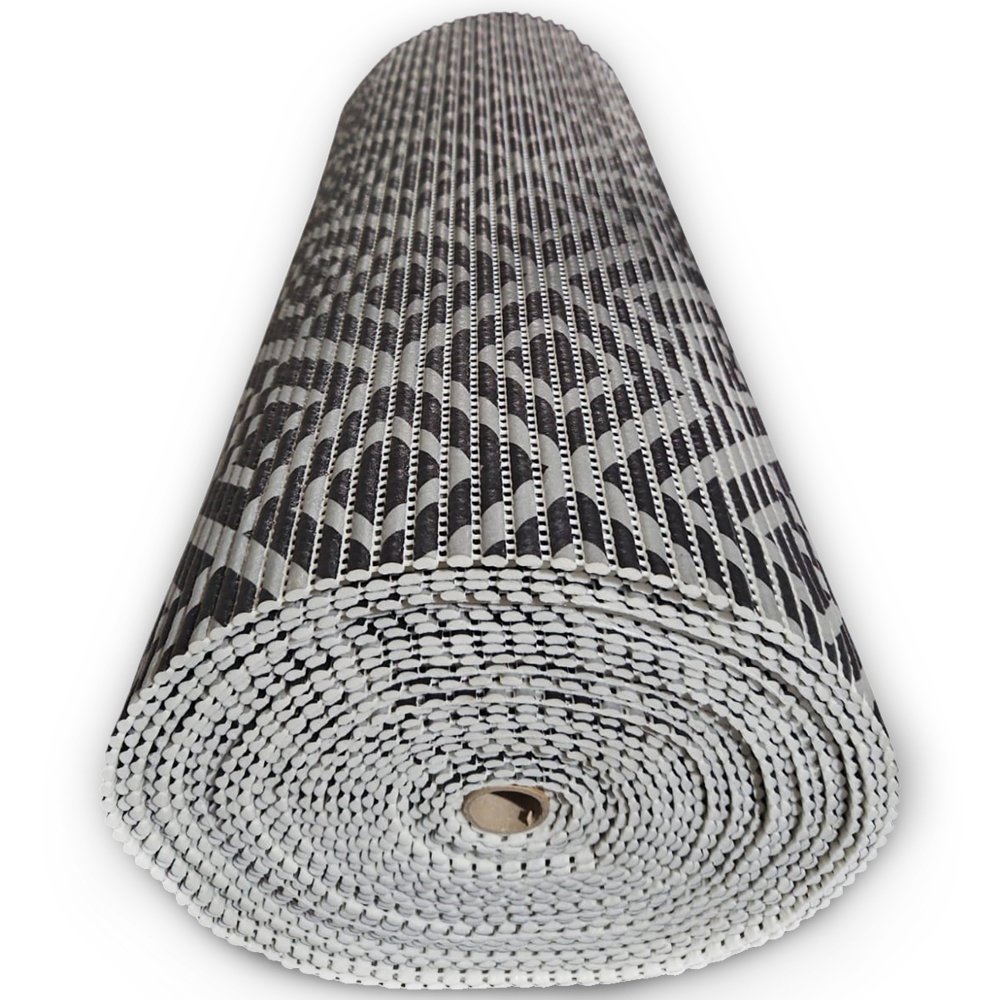 Tapete Passadeira Emborrachada Pvc Antiderrapante 0,65x4,00m Losango Grafite - 6