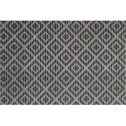 Tapete Passadeira Emborrachada Pvc Antiderrapante 0,65x4,00m Losango Grafite - 5