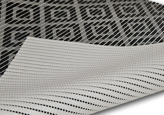 Tapete Passadeira Emborrachada Pvc Antiderrapante 0,65x4,00m Losango Grafite - 7