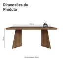 Ver imagem 6 de Mesa de Jantar 5389 6 Lugares Retangular MDF Rustic Marrom Madesa