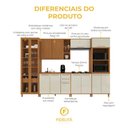 Ver imagem 5 de Armário de Cozinha Modulada Completa Fidelitá Berlim 6 Peças 340cm 13 Portas 3 Gavetas com Tampo