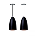 Ver imagem 1 de Kit 2 Pendente Bala M Alumínio Decoração Cor: Preto