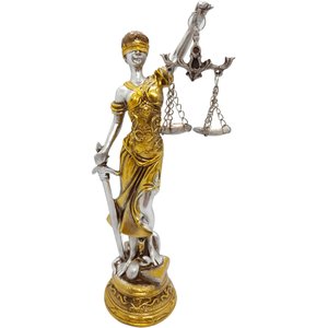 Estátua Dama Da Justiça Têmis Deusa Símbolo Direito 20cm
