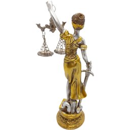 Estátua Dama Da Justiça Têmis Deusa Símbolo Direito 20cm - 4