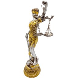 Estátua Dama Da Justiça Têmis Deusa Símbolo Direito 20cm - 3