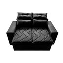 Ver imagem 5 de Sofá Retrátil e Reclinável 1.50m Cama Inbox Smal com Bordado Pantográfico Suede Preto