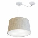 Ver imagem 1 de Lustre Pendente Cone com Desvio Md-4281 Cúpula 30/40x45cm Rustico Bege - Bivolt