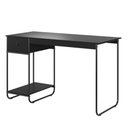 Ver imagem 1 de Escrivaninha Home Office Mesa de Estudo Escritório Quarto Gaveta Estilo Industrial Criare Preto