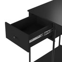 Ver imagem 3 de Escrivaninha Home Office Mesa de Estudo Escritório Quarto Gaveta Estilo Industrial Criare Preto