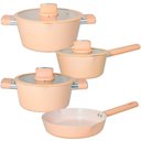 Ver imagem 1 de Jogo de Panelas de Indução Antiaderente Cerâmica Chicago Bege 4 Peças - Casambiente