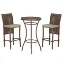 Ver imagem 1 de Mesa Bistrô e 2 Banquetas Roma Marrom Corda Náutica Estofado 7 Trama Original