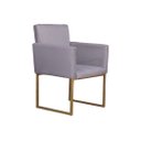 Ver imagem 2 de Conjunto 02 Poltronas para Recepção e Sala Klara Suede - Cinza