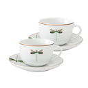 Ver imagem 1 de Jogo de 2 Xícaras de Café com Pires Libélula em Porcelana - 80ml ,da L'hermitage.
