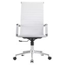 Ver imagem 3 de Kit 2 Cadeiras Giratória Alta Office Manhattan Esteirinha Fratini Revestida em (pu) Branco Base Rod