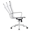 Ver imagem 6 de Kit 2 Cadeiras Giratória Alta Office Manhattan Esteirinha Fratini Revestida em (pu) Branco Base Rod
