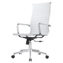 Ver imagem 2 de Kit 2 Cadeiras Giratória Alta Office Manhattan Esteirinha Fratini Revestida em (pu) Branco Base Rod
