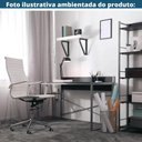 Ver imagem 7 de Kit 2 Cadeiras Giratória Alta Office Manhattan Esteirinha Fratini Revestida em (pu) Branco Base Rod
