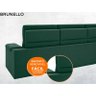 Sofá Brunello 2,30M Retrátil e Reclinável Velosuede Verde - 6