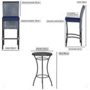 Ver imagem 2 de Mesa Bistro e 4 Banquetas Roma Preta Corda Náutica 10 Trama Original