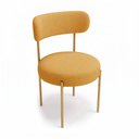 Ver imagem 5 de Cadeira Sala de Jantar Margara Kit 4 Base Aço Dourado Bouclê D03 - D'Rossi