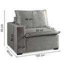 Ver imagem 6 de Sofá Modular Ibi 5 Lugares 295cm em Veludo CabeCasa MadeiraOriginals