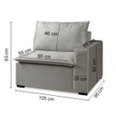 Ver imagem 7 de Sofá Modular Ibi 5 Lugares 295cm em Veludo CabeCasa MadeiraOriginals